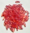 100 3x11mm Milky Pink Opal Dagger Beads
